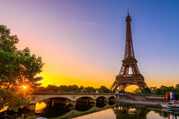 Pôr do Sol Torre Eiffel França