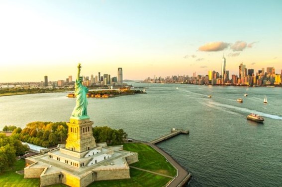 panorámica estatua de la libertad