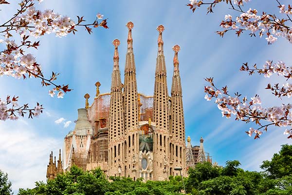 una postal de la Sagrada Familia, Barcelona