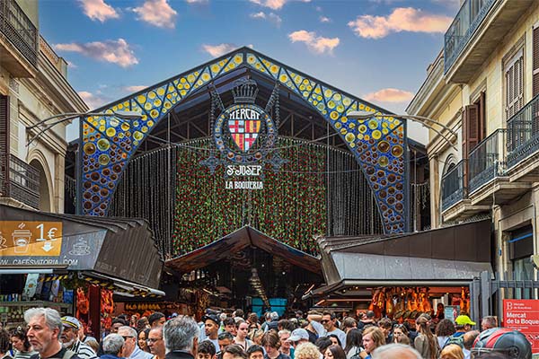 Imágen sobre el mercado de Barcelona.