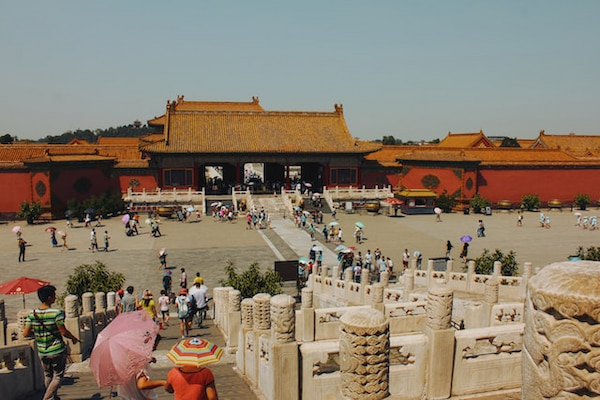 Visão panorâmica da Cidade Proibida de Pequim, na China.