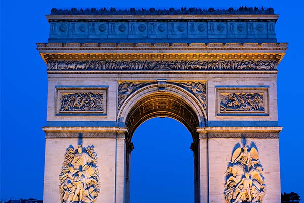 Arco del Triunfo en París, Francia