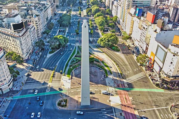 vista aérea del obelisco