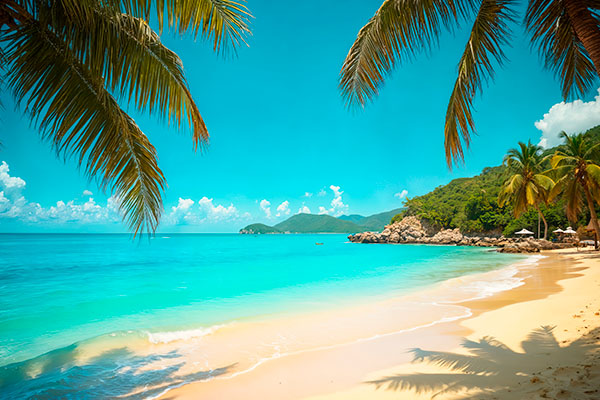 Playa con grandes vistas en Curazao