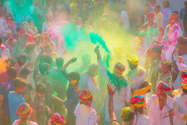 Holi en Udaipur, India