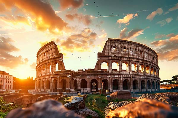 Imagen del Coliseo romano en Roma, Italia