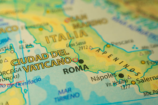 mapa de italia con sus ciudades