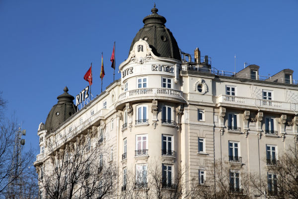Fachada del hotel Ritz en Madrid