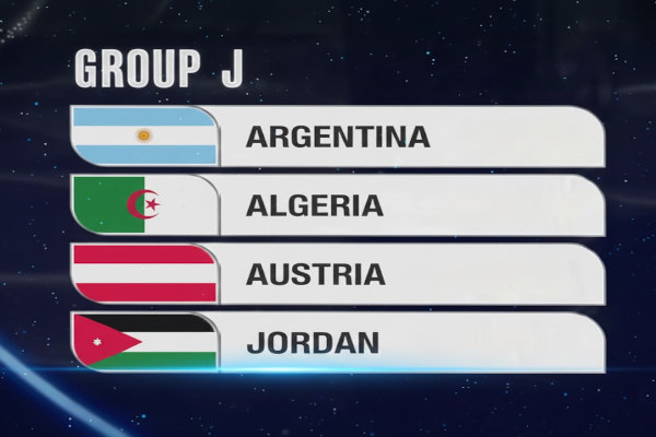 Grupo J del Mundial 2026, encabezado por Argentina.