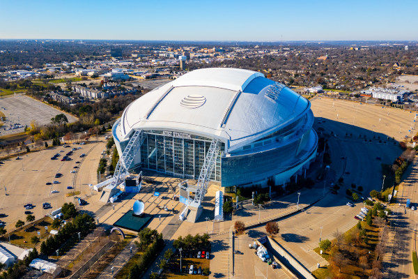 Vista aérea del AT&T Stadium.