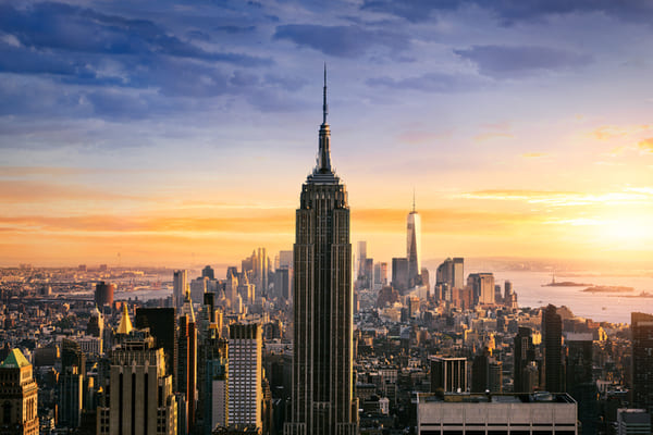 Edificios de la ciudad de Nueva York y el Empire State Building