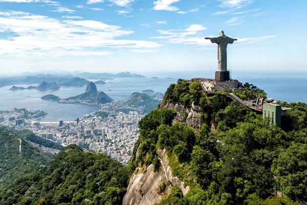 Vista aérea del Cristo Redentor