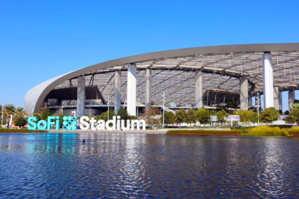 Vista del SoFi Stadium, una de las sedes más modernas del Mundial 2026.