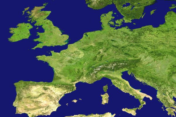 imagem de mapa da Europa para falar sobre tratado de Schengen