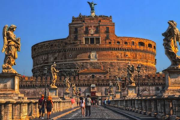 imagem de um castelo em Roma, na Itália