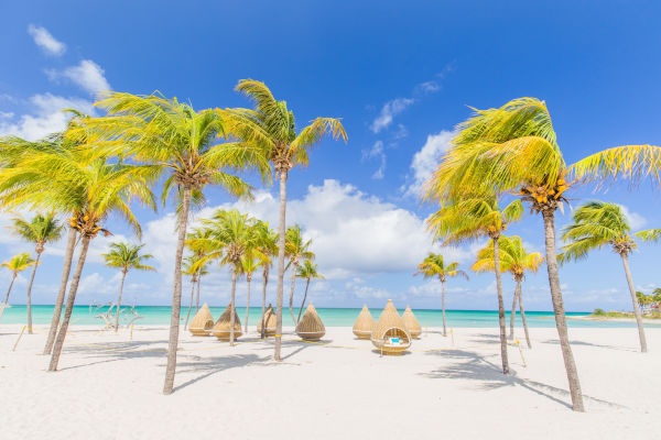paisaje de las playas de Varadero, Cuba.
