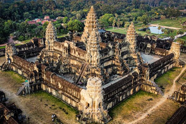 Vista aérea de Angkor Wat, Camboya