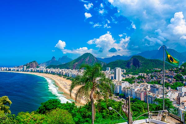 Vista de la Playa de Copacabana, Brasil