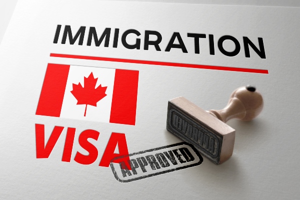 Sello de aprobación de visa Canadá