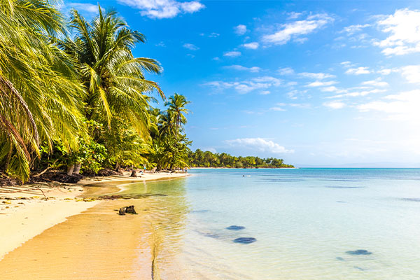 Playa en la Isla de Colón, Panamá