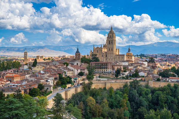 Vista de la ciudad de Segovia, España