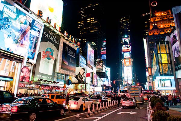 Imagen sobre el Times Square en Nueva York.