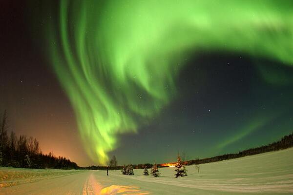 aurora boreal en alaska