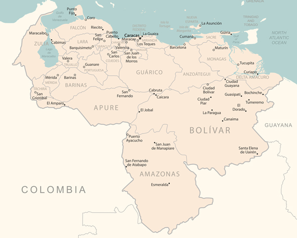 Mapa de Venezuela