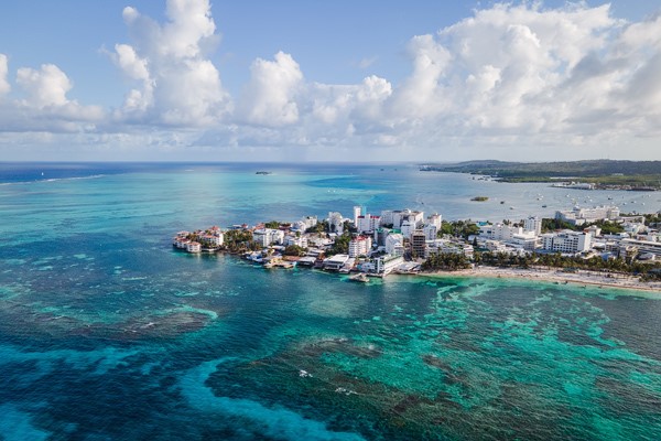 Vista aérea de San Andrés