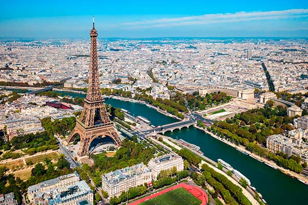 Vista aérea de la ciudad de París