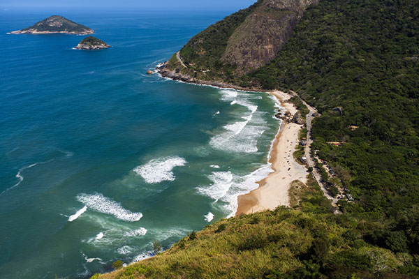 Vista aérea de Playa Prainha