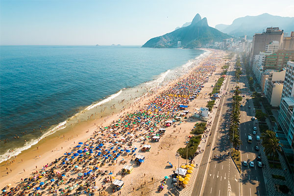 Playa de Ipanema en Brasil