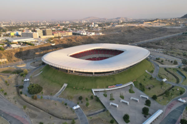 Vista aérea del Estadio Akron.